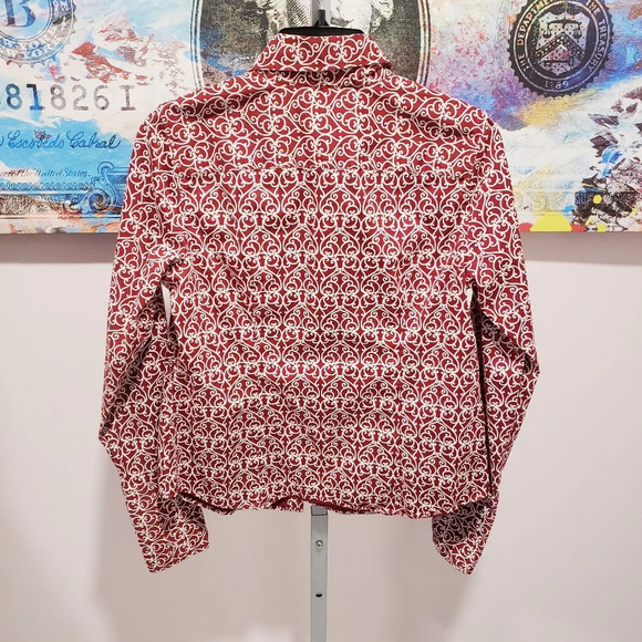 Talbots Stretch Filigree Button Up Shirt - Picture 2 of 5